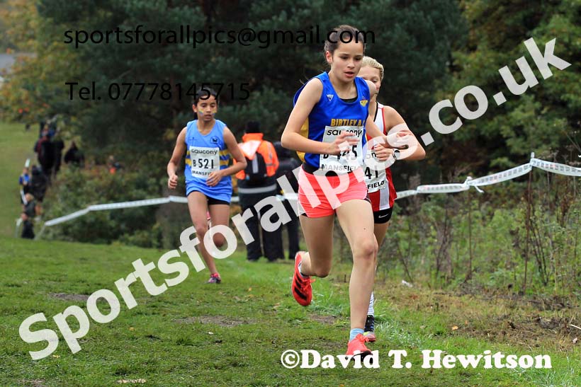 Girls Under-13s, 2022 National Cross Country Relays, Berry Hill Park, Mansfield.  Photo: David T. Hewitson/Sports for All Pics